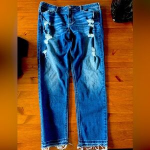 Hollister High Rise Crop Denim Jeans size 15/32